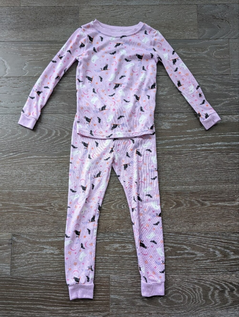 3/$15 - Wonder Nation Purple Halloween Long Sleeve Pajama Set Size 5